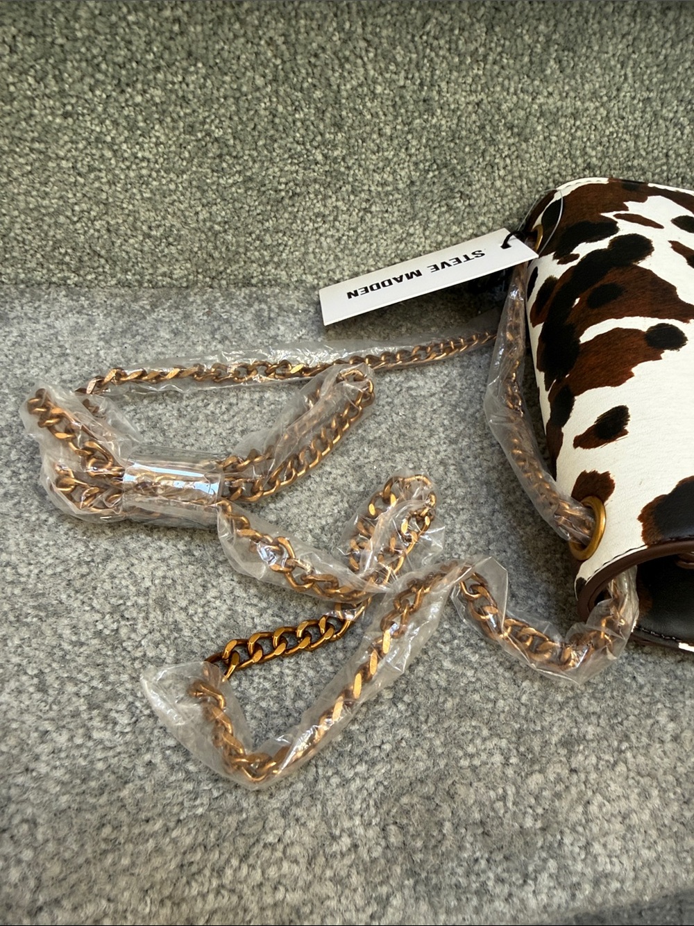 NWT Steve Madden Cowhide-Print Crossbody Bag - Picture 10 of 16